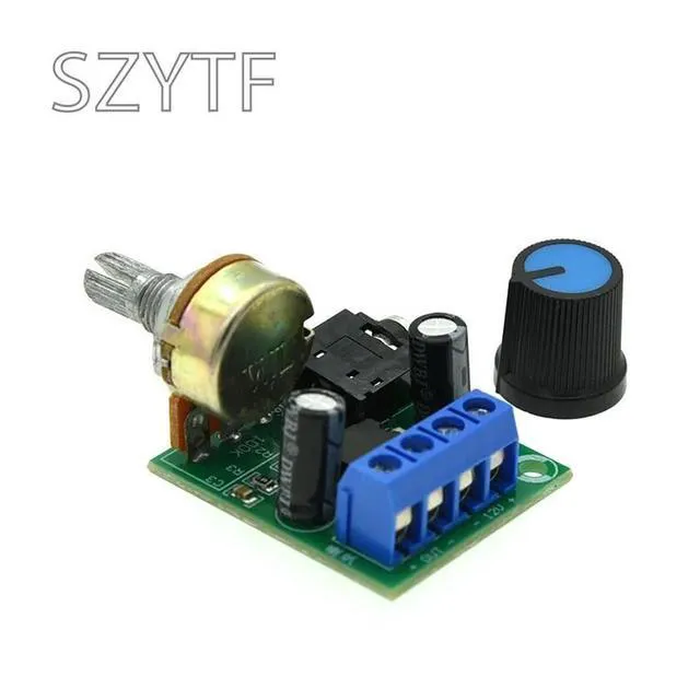 Alt view image 2 of 3 - LM386 Audio Power Amplifier Board DC 3V~12V 5V Mini AMP Module Adjustable Volume