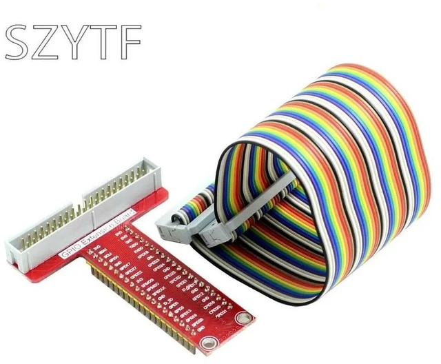Main image of Accessories T Type GPIO Expansion Board + 40P Cable Compatible with Raspberry Pi 4 3 B +