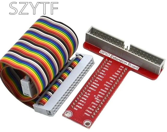 Alt view image 2 of 3 - Accessories T Type GPIO Expansion Board + 40P Cable Compatible with Raspberry Pi 4 3 B +