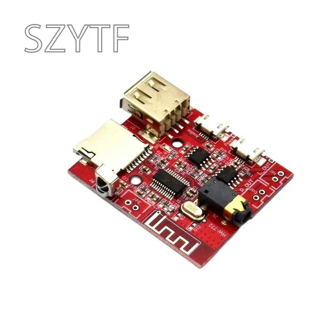 Alt view image 3 of 3 - For Car BT 4.1 Audio Receiver Board, Lossless MP3 WAV Decoder Module with 3W Amplifier, Support USB TF Card Remote