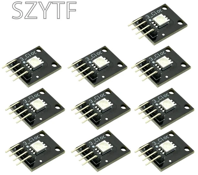 Main image of 10pcs KY-009 3 Colour RGB SMD LED Board Module 5050 Full Color LED DC 5V for