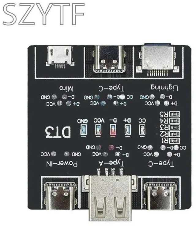 Alt view image 2 of 3 - DT3 Data Cable Detection Board USB Cable Tester For iOS Android Type-C Short Circuit On-Off Switching Test Board Tool