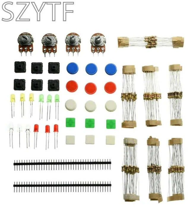 Main image of Electronic Component Kit Universal Parts Package No. 1 Includes Common Resistance LED Potentiometer Component Kit