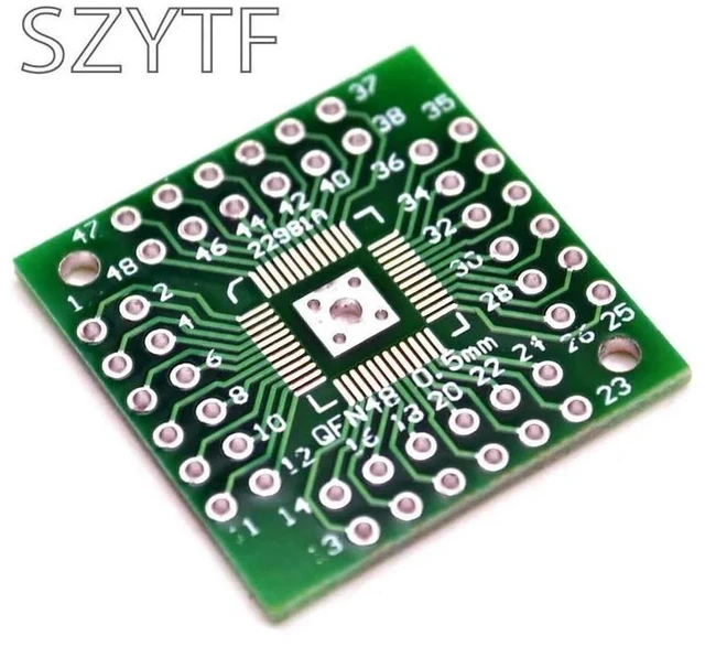 Alt view image 3 of 3 - 10pcs/bag 0.5mm QFP44 LQFP48 QFN44 QFN48 Turn DIP44 DIP Adapter Plate