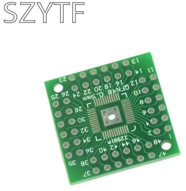 Alt view image 2 of 3 - 10pcs/bag 0.5mm QFP44 LQFP48 QFN44 QFN48 Turn DIP44 DIP Adapter Plate