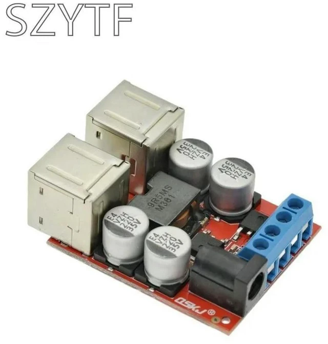 Alt view image 2 of 3 - 1pcs 8-35V to 5V 8A DC-DC Buck Converter 4-Port USB Charger Module for Car 12V 24V Truck RV with QC3.0 Fast Charge
