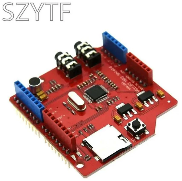 Alt view image 2 of 3 - VS1053 VS1053B Stereo Audio MP3 Player Shield Record Decode Development Board Module With TF Card Slot For R3 One