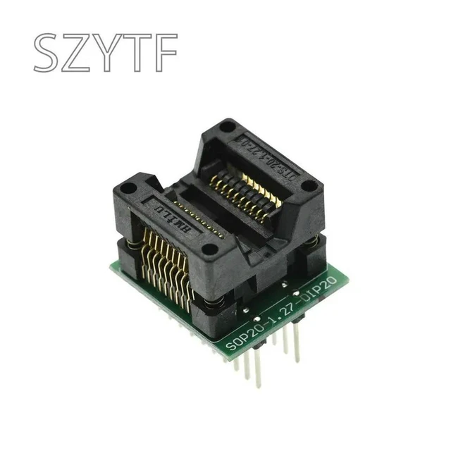 Alt view image 2 of 3 - Top Chip Programmer SOP20 1.27 Wide Body SOP8 Adapter Socket to DIP20