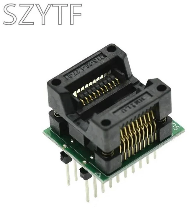 Alt view image 3 of 3 - Top Chip Programmer SOP20 1.27 Wide Body SOP8 Adapter Socket to DIP20