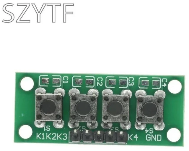Main image of DIY Kit 1x4 4 Independent Key Button Keypad Keyboard Module Mcu For Student Class Design Graduation Project Experiment