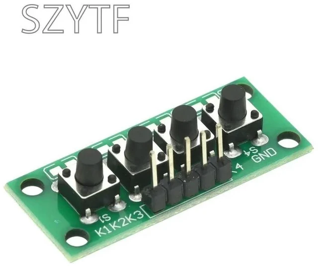 Alt view image 3 of 3 - DIY Kit 1x4 4 Independent Key Button Keypad Keyboard Module Mcu For Student Class Design Graduation Project Experiment