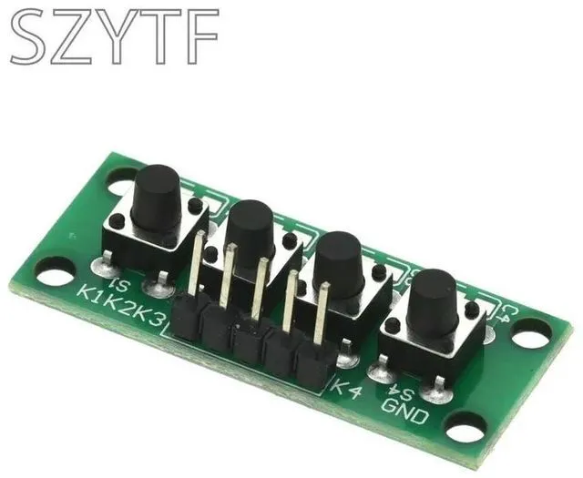 Alt view image 2 of 3 - DIY Kit 1x4 4 Independent Key Button Keypad Keyboard Module Mcu For Student Class Design Graduation Project Experiment