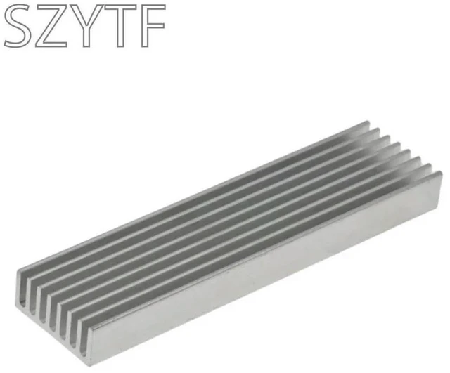 Alt view image 3 of 3 - Heatsink Radiator Cooler Radiator 100X25X10MM Aluminum Heat Sink Fins Fast Thermal Conductivity Thermal Bar