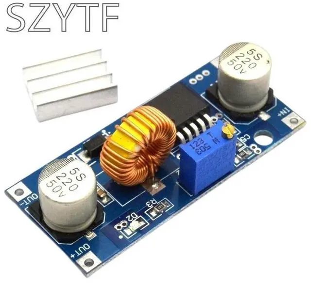 Main image of 5A XL4015 DC-DC 4-38V to 1.25-36V 24V 12V 9V 5V Step Down Adjustable Power Supply Module LED Lithium Charger With Heat Sink