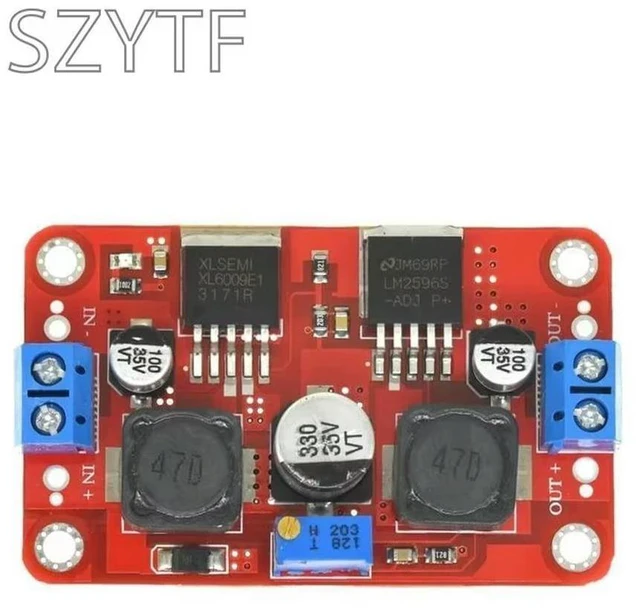 Alt view image 3 of 3 - LM2577S To LM2596S Dual-chip Automatic Converter DC Solar Buck-boost Voltage Module High-power Adjustable Vehicle Power Module
