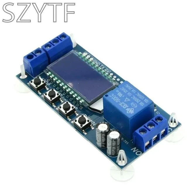 Alt view image 3 of 3 - 6-30V Micro USB Digital LCD Display Time Delay Relay Module Control Timer Switch Trigger Cycle Module XY-LJ02