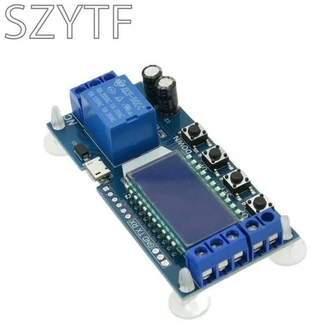 Alt view image 2 of 3 - 6-30V Micro USB Digital LCD Display Time Delay Relay Module Control Timer Switch Trigger Cycle Module XY-LJ02