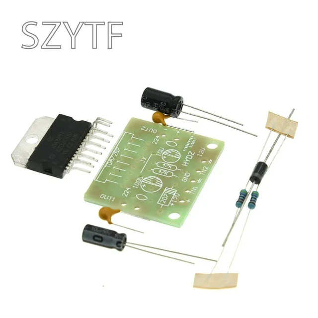 Alt view image 2 of 3 - TDA7297 12V Pure DC Power Amplifier Board Parts Level After 2 15W+15W Dual Channel Electronic DIY Kit