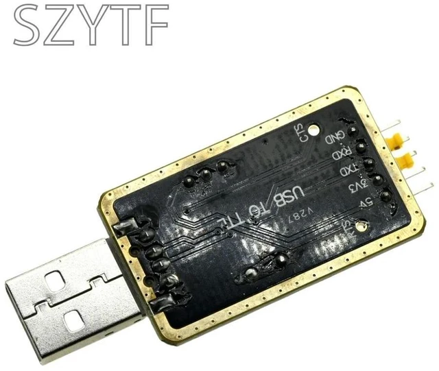 Alt view image 3 of 3 - CH340G RS232 Upgraded USB To TTL Module To Serial In Nine Upgrade Board With Brush Cable