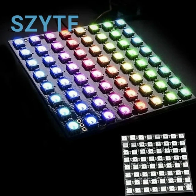 Main image of 8x8 64 LED Matrix WS2812 LED 5050 RGB FZ1104