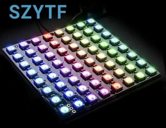Alt view image 3 of 3 - 8x8 64 LED Matrix WS2812 LED 5050 RGB FZ1104