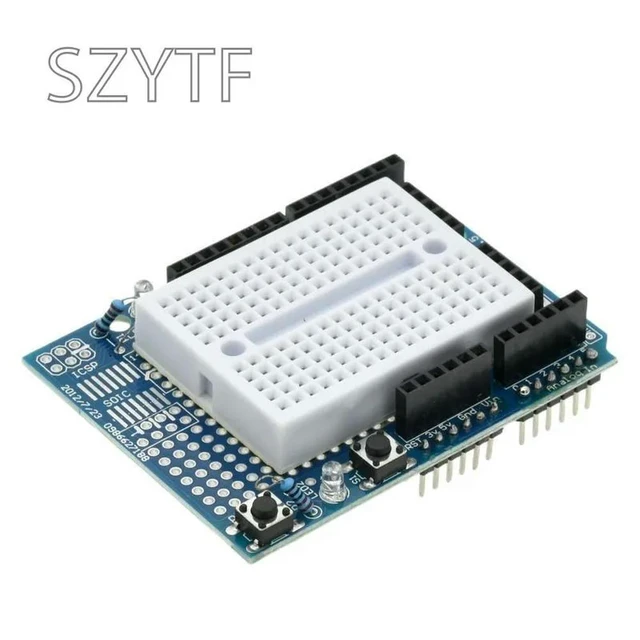 Alt view image 3 of 3 - Electronics UNO Proto Shield Prototype Expansion Board With SYB-170 Mini Breadboard Based For UNO ProtoShield DIY