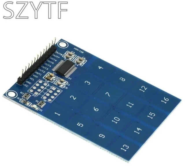 Alt view image 2 of 3 - TTP229 16-channel touch module Capacitive touch switch digital touch sensor module
