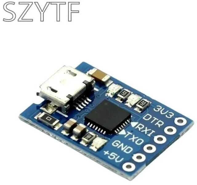 Alt view image 3 of 3 - 1 PCS CP2102 Round of TTL USB Module Of USB Serial UART On STC Downloader Micro Interface Board