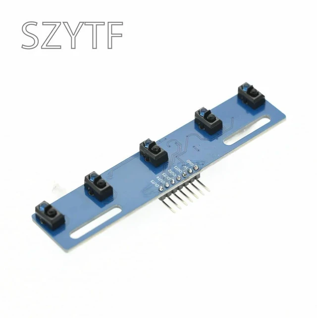 Alt view image 2 of 3 - 5-Way Black and White Line Identification Sensor Module Tracking ligent Car Infrared Sensor TCRT5000