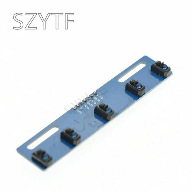 Alt view image 3 of 3 - 5-Way Black and White Line Identification Sensor Module Tracking ligent Car Infrared Sensor TCRT5000