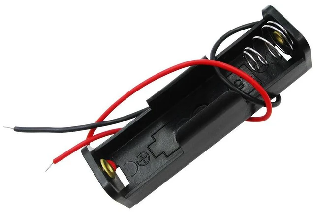 Main image of 5Pcs Holder Box Case Black With Wire Lead 3.7V Clip