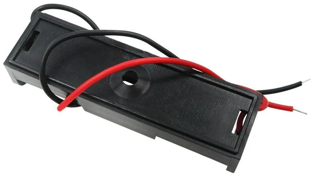 Alt view image 2 of 3 - 5Pcs Holder Box Case Black With Wire Lead 3.7V Clip