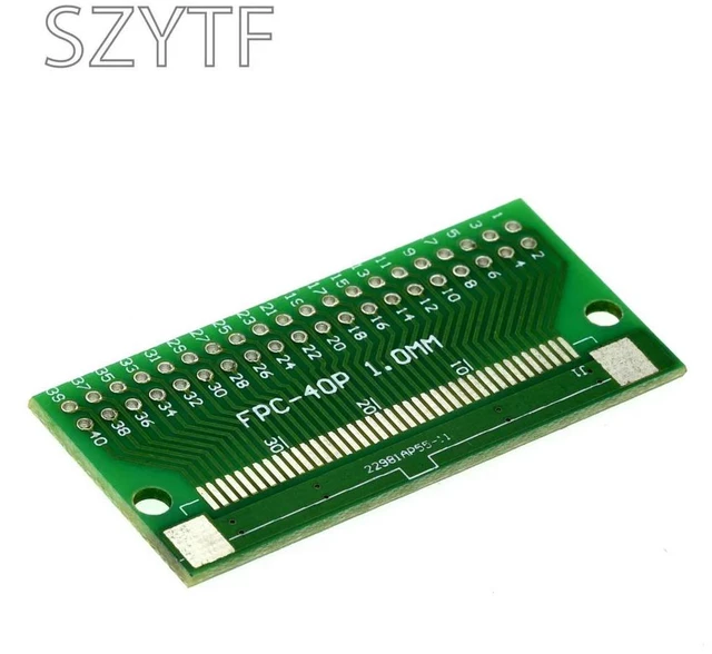 Alt view image 3 of 3 - 5pcs/bag FPC 40PIN DIP adapter board FFC turn 2.54 TFT LCD seat 1mm 0.5mm