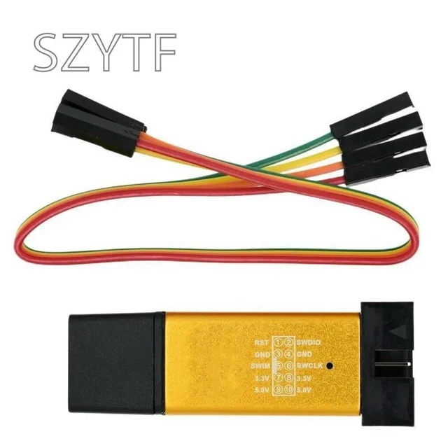 Alt view image 3 of 3 - Stlink Link V2 Mini STM8 STM32 Simulator Download Programmer Programming With Cover DuPont Cable