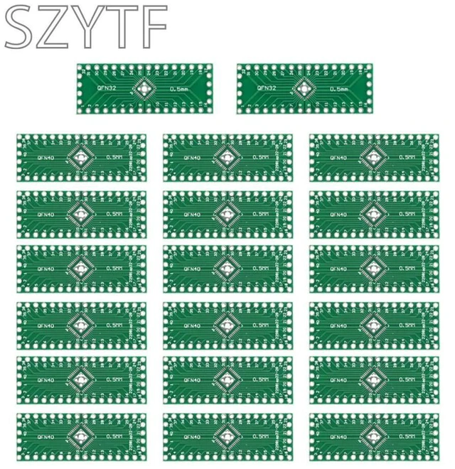 Main image of 20Pcs/bag Adapter Plate QFN32 QFN40 SMD Turn DIP 0.5mm
