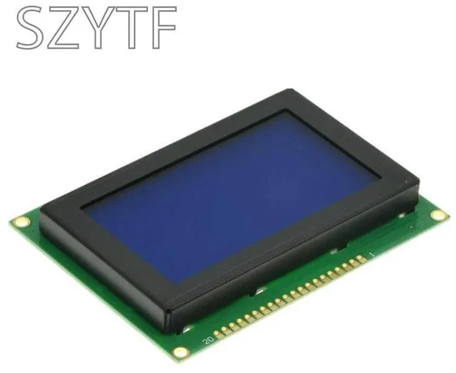 Main image of 12864C 3.2 Inch 128*64 LCD Screen Module LCD Display Module Blue IIC/I2C 5V KS0108