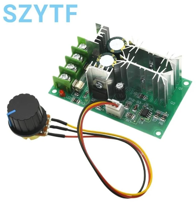 Alt view image 2 of 3 - DC10-60V DC Motor Speed Regulator 12V 24V 36V 48V High Power Drive Module PWM Motor Speed Controller 20A Current Regulator