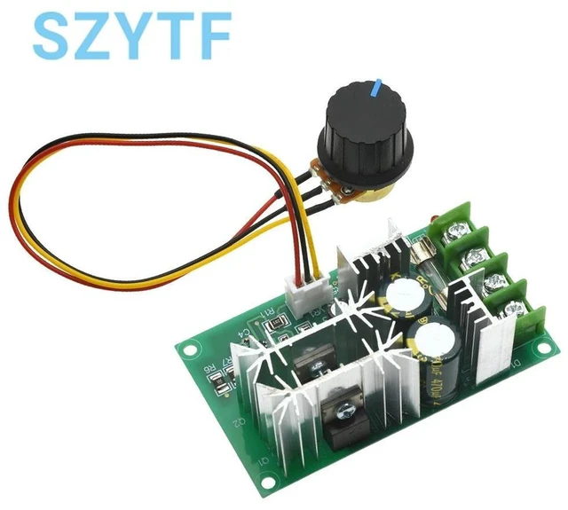 Alt view image 3 of 3 - DC10-60V DC Motor Speed Regulator 12V 24V 36V 48V High Power Drive Module PWM Motor Speed Controller 20A Current Regulator