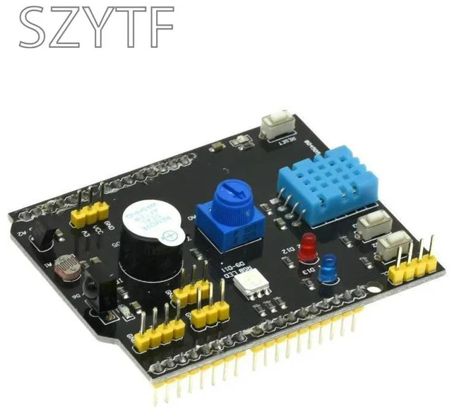 Main image of 9-in-1 Multi-Function Sensor Expansion Board, With DHT11 LM35 Buzzer For UNO R3 Starter Kit Learning DIY Projects