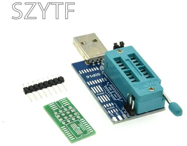 Main image of CH341A USB Programmer for 25 Series SPI Flash SOIC-8 SOP-8, BIOS Burning Tool, for Motherboard
