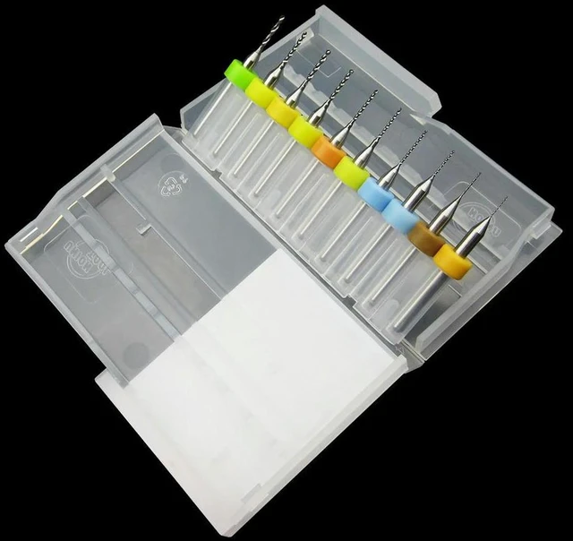 Alt view image 3 of 3 - 1Set 0.3-1.2mm PCB Print Circuit Board Carbide Micro Drill Bit Tool Set Integrated Circuits