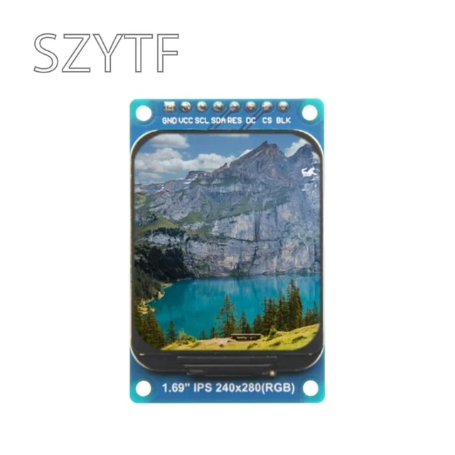 Alt view image 3 of 3 - 1.69 Inch Ips Full Viewing Angle TFT Display LCD Screen Color Screen Module SPI Serial Port HD 240X280