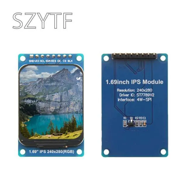Alt view image 2 of 3 - 1.69 Inch Ips Full Viewing Angle TFT Display LCD Screen Color Screen Module SPI Serial Port HD 240X280