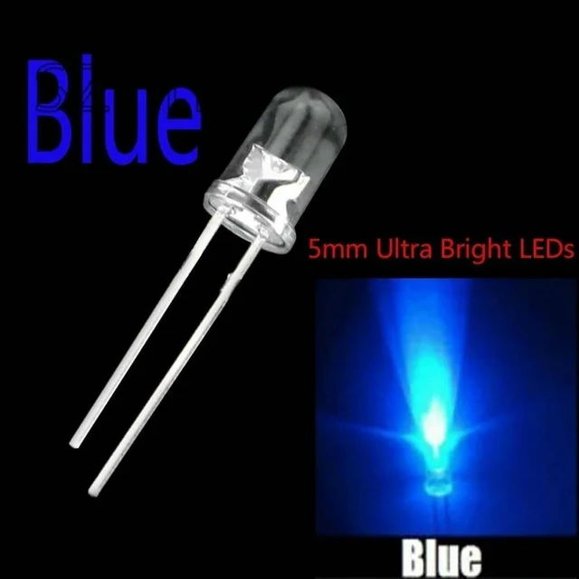 Alt view image 3 of 3 - 5 colors x100pcs =500pcs 5mm Round Super Bright Led Red/Green/Blue/Yellow/White/ Water Clear LED Light Diode kit