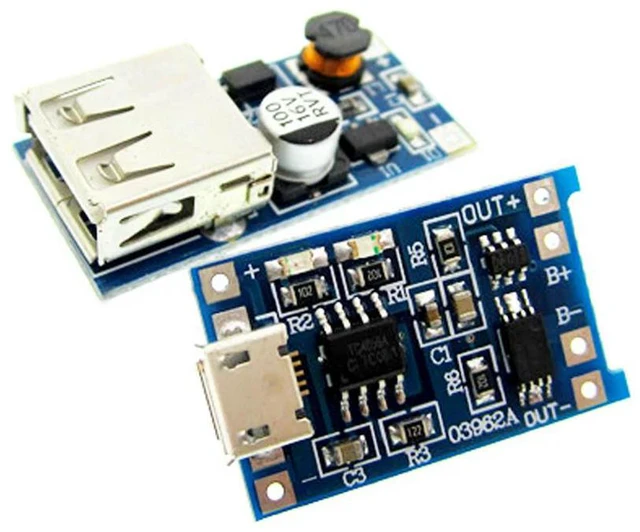 Main image of 5pair 0.9V~5V 600MA USB Output charger DC-DC Boost Converter with TP4056 1a Mini USB lithium charging module