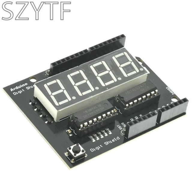 Main image of 4-Bit 7-Segment Digital Tube Display Module, 5641 Digit Shield for Common Cathode LED Display DIY Electronics