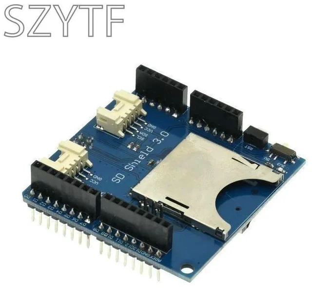 Main image of Micro SD Card Shield for Stackable TF Expansion Board, SPI Interface, 3.3V/5V Level Conversion, with PWR LED