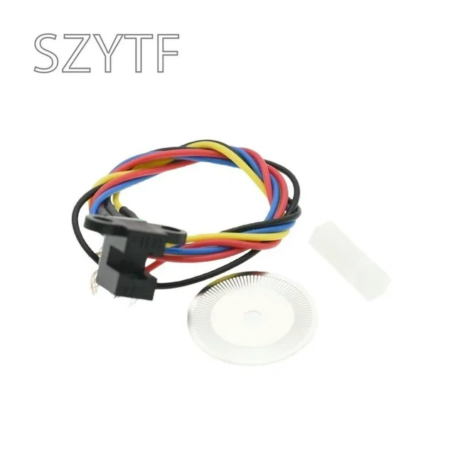 Alt view image 2 of 3 - 1PCS Photoelectric Speed Sensor Encoder Coded Disc Code Wheel For Freescale Car 5V For DIY
