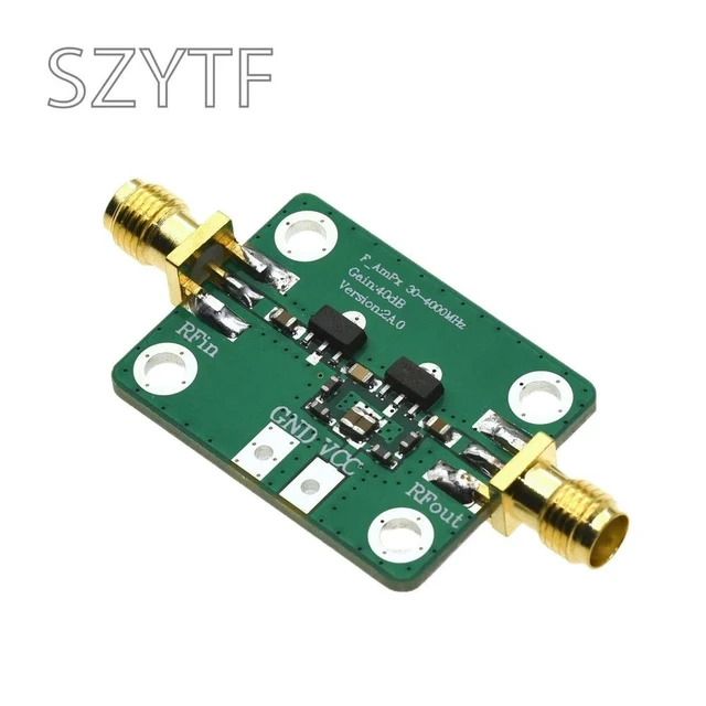 Alt view image 2 of 3 - 30-4000mhz RF Wideband Amplifier Gain 40dB Low Noise Amplifier LNA Board Modules DC 5V 50 For FM HF VHFf/UHF