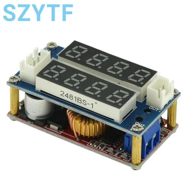 Alt view image 2 of 3 - XL4015 5A CC CV Power Module Adjustable Step-Down Buck Converter with Voltmeter & Ammeter (2 in 1 LED Driver/Charger)